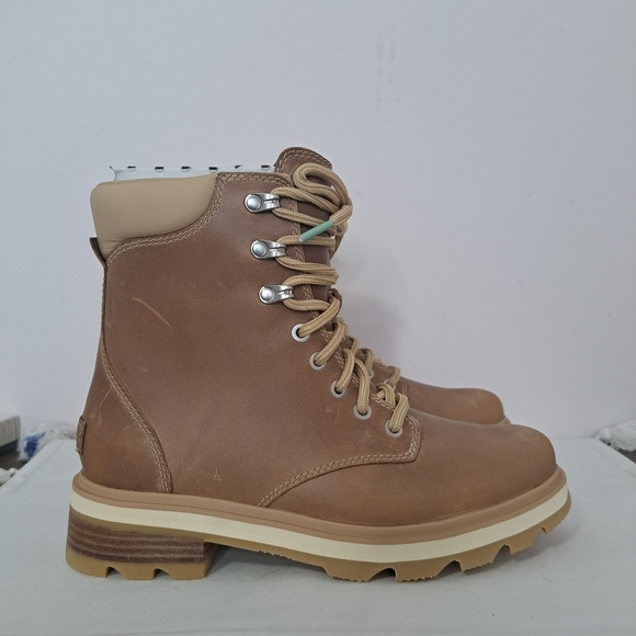 Sorel Lennox lace stkd waterproof boot brown 9.5 NWT - Picture 3 of 8